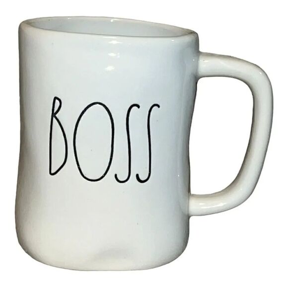Rae Dunn Other - Rae Dunn Artisian Collection Magenta BOSS Ceramic Coffee Mug Large Letters EUC